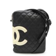 Pre-owned Leather chanel-bags Chanel Vintage , Black , Dames