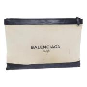 Pre-owned Canvas clutches Balenciaga Vintage , White , Dames