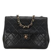 Pre-owned Leather chanel-bags Chanel Vintage , Black , Dames