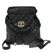 Pre-owned Leather chanel-bags Chanel Vintage , Black , Dames