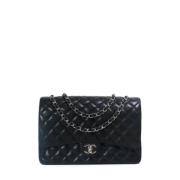 Pre-owned Leather chanel-bags Chanel Vintage , Black , Dames