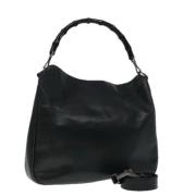 Pre-owned Leather handbags Gucci Vintage , Black , Dames