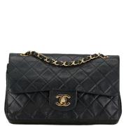 Pre-owned Leather chanel-bags Chanel Vintage , Black , Dames