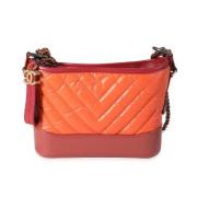 Pre-owned Leather chanel-bags Chanel Vintage , Orange , Dames