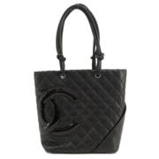 Pre-owned Leather chanel-bags Chanel Vintage , Black , Dames