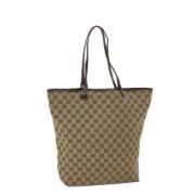 Pre-owned Canvas gucci-bags Gucci Vintage , Beige , Dames