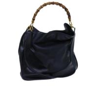 Pre-owned Leather gucci-bags Gucci Vintage , Blue , Dames