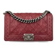 Pre-owned Leather chanel-bags Chanel Vintage , Red , Dames