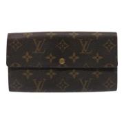 Pre-owned Canvas wallets Louis Vuitton Vintage , Brown , Dames