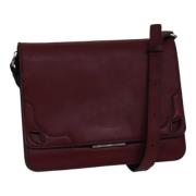 Pre-owned Leather shoulder-bags Cartier Vintage , Red , Dames