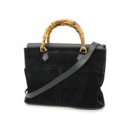 Pre-owned Suede gucci-bags Gucci Vintage , Black , Dames