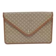 Pre-owned Canvas clutches Celine Vintage , Beige , Dames