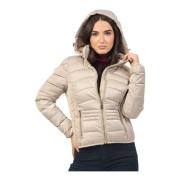 Korte gewatteerde regenjas met capuchon YES ZEE , Beige , Dames