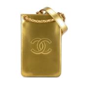 Pre-owned Leather chanel-bags Chanel Vintage , Yellow , Dames