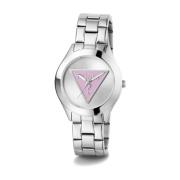 Dames Armbandhorloge TRI Plaque zilver 34 mm Gw0675L1 Guess , Gray , D...