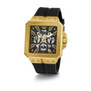 Multifunctioneel Skelet Horloge Leo Guess , Yellow , Heren