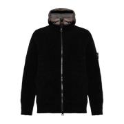 Donsjack met logo Stone Island , Black , Heren