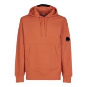 Oranje Katoenen Hoodie met Verstelbare Capuchon en Lens Detail C.p. Co...