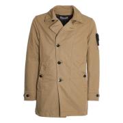 Elegant Biscuit Short Trench Coat Stone Island , Beige , Heren