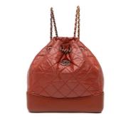 Pre-owned Leather backpacks Chanel Vintage , Red , Dames