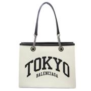 Pre-owned Canvas balenciaga-bags Balenciaga Vintage , White , Dames