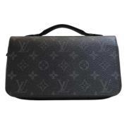 Pre-owned Canvas wallets Louis Vuitton Vintage , Black , Heren