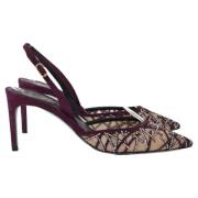 Pre-owned Suede heels René Caovilla Pre-owned , Purple , Dames