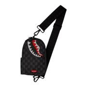 Drip Check Shark Unisex Rugzak Sprayground , Black , Unisex