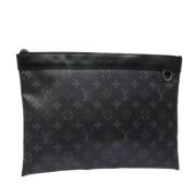 Pre-owned Canvas clutches Louis Vuitton Vintage , Black , Dames