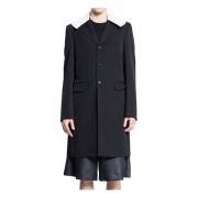 Zwart & Wit Jas met Brede Kraag Comme des Garçons , Black , Heren