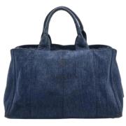 Pre-owned Denim prada-bags Prada Vintage , Blue , Dames