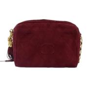 Pre-owned Suede chanel-bags Chanel Vintage , Red , Dames