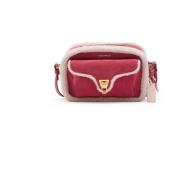 Rode Suède en Faux Shearling Tas Coccinelle , Red , Dames