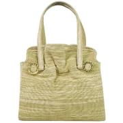 Pre-owned Canvas handbags Bvlgari Vintage , Beige , Dames