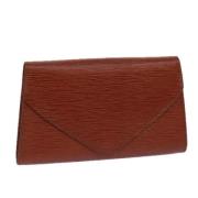 Pre-owned Leather clutches Louis Vuitton Vintage , Brown , Dames