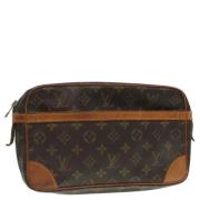 Pre-owned Canvas clutches Louis Vuitton Vintage , Brown , Dames