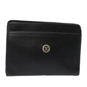 Pre-owned Leather clutches Valentino Vintage , Black , Dames