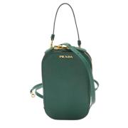 Pre-owned Leather prada-bags Prada Vintage , Green , Dames