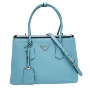 Pre-owned Leather prada-bags Prada Vintage , Blue , Dames