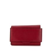 Pre-owned Leather wallets Hermès Vintage , Red , Dames