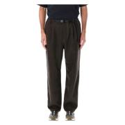 Umber Wol Relaxte Geplooide Broek Gramicci , Brown , Heren