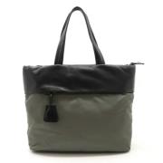 Pre-owned Leather prada-bags Prada Vintage , Gray , Dames