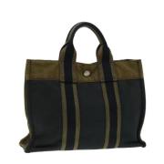 Pre-owned Canvas handbags Hermès Vintage , Black , Dames