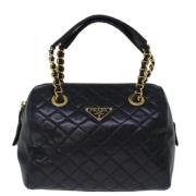 Pre-owned Leather prada-bags Prada Vintage , Blue , Dames