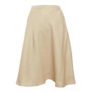 Pre-owned Silk bottoms Valentino Vintage , Beige , Dames