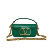 Pre-owned Leather handbags Valentino Vintage , Green , Dames