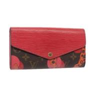 Pre-owned Leather wallets Louis Vuitton Vintage , Red , Dames