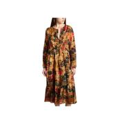 Bloemenprint Raita Jurk Chloé , Brown , Dames