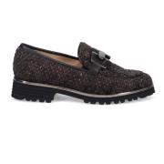 Zwarte Mocassins met Fluweel Sangiorgio , Black , Dames