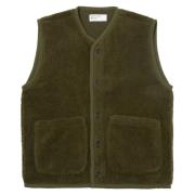 Olijfbergfleece Gilet Universal Works , Green , Heren